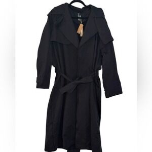 NWT SKIMS Onyx Boyfriend Fleece Trench Coat‎ | Sz Large | CURRENT